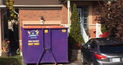 purple dumpster
